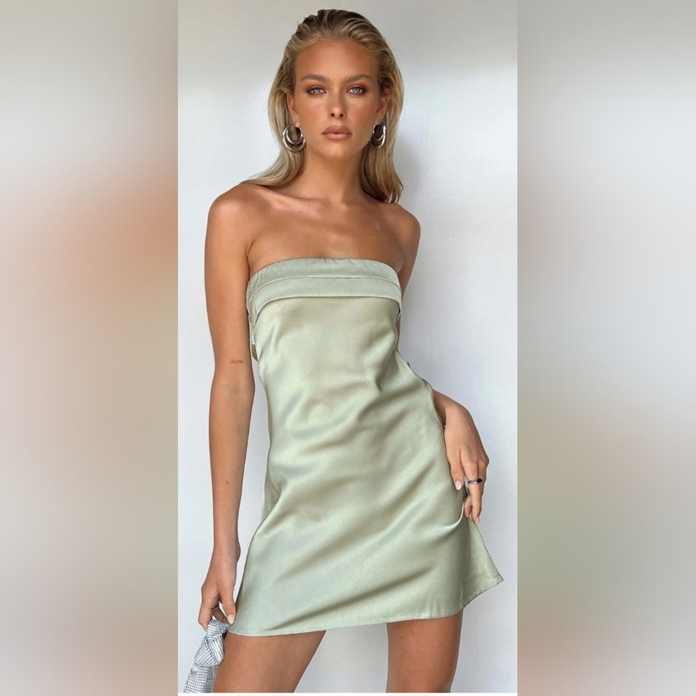 Phillipa Mini Dress Sage Size 6 - Picture 6 of 7